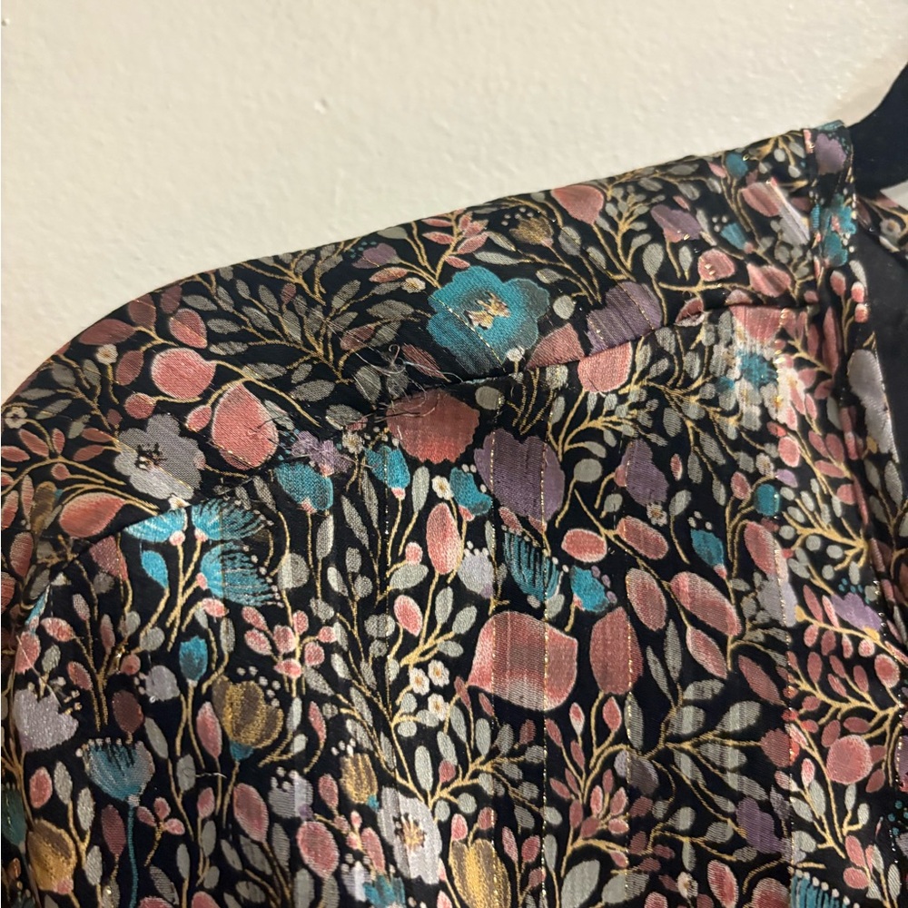 BuddyLove Lily Black Floral Satin Ruffle Mini Dress - NWT Small - Picture 6 of 7